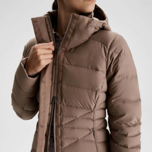 Abrigo Largo Acolchado para Mujer Tallas Grandes, Cortavientos con Cuello Alto, Estilo Urbano, MOQ Bajo, Logotipo Bordado, Abrigos Largos Acolchados, Ropa de Abrigo - Product Image 5
