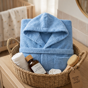 Albornoz Infantil con Capucha de Algodón BCI, Suave y Absorbente, para Niños Pequeños, con Etiqueta Privada, Logotipo Personalizado, OEM, para Uso en el Baño o Armario - Product Image 4