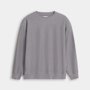 เสื้อพูลโอเวอร์ผ้าฟลีซหนานุ่มรุ่น "Core" สีแซนด์สโตน ทรงไหล่ตก ไม่มีเชือกผูก ดีไซน์เรียบหรู - Product Image 5