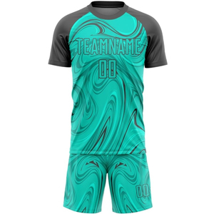 Conjunto de Uniforme de Fútbol Unisex de Último Diseño, Transpirable, de Manga Corta, con Transferencia Térmica, de Alta Calidad, Personalizable con Nombre de Jugador, Venta al Por Mayor - Product Image 5