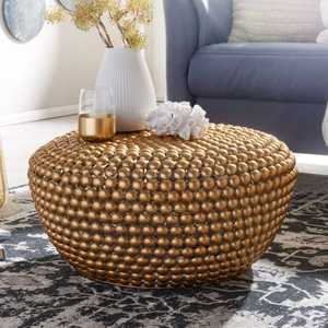 Coffee Around Modern <b>Round</b> Coffee <b>Table</b> With Hammered Finish 42 Cm Diameter Living Room Furniture Contemporary Design - Product Image 2