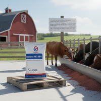 Additif alimentaire pour ruminants, bétaine HCl 98% CAS 590-46-5 pour vaches laitières, bovins, ovins, améliore la production de lait
