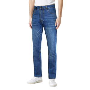 Pantalons en jean décontractés, logo personnalisé, vente en gros, jeans droits de haute qualité pour hommes - Product Image 2