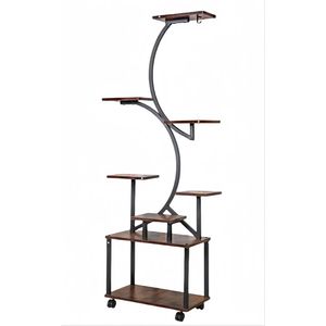 8-Tiered 61\" Tall Metal Indoor <b>Plant</b> Stand with 61\" Grow <b>Lights</b> for Multiple Indoor <b>Plants</b> Flower Display - Product Image 3