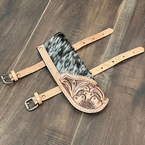 ผู้ถือธงหนังทำมือสั่งทำสไตล์ตะวันตกวินเทจทนทานหนังวัวสำหรับรถจักรยานยนต์กลางแจ้งและขบวนพาเหรด - Product Image 4