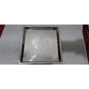 <b>Silver</b> Metal Serving Tray Hammered Decorative Platters Rectangular Luxury <b>Coffee</b> <b>Table</b> Trays Food Display Plate For Catering - Product Image 6