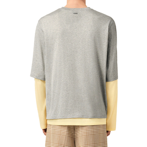 T-shirt en coton à double effet manches longues pour homme, coupe oversize, style streetwear décontracté, jersey premium, t-shirt homme personnalisé OEM - Product Image 2