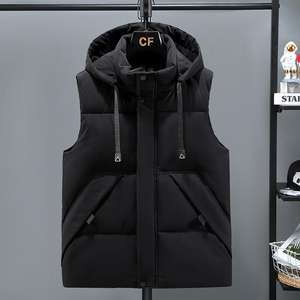 Populaire épaissir grande taille 5XL-7XL automne hiver hommes sans manches lâche chaud noir gilet - Product Image 2