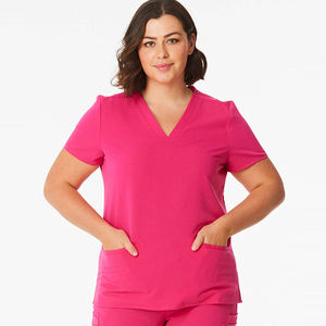 Uniforme Médico Personalizado de Manga Corta con Múltiples Bolsillos, Cuello en V, Transpirable, Tallas Grandes, Unisex, Tejido de Punto, Precio de Fábrica, Venta al Por Mayor - Product Image 5