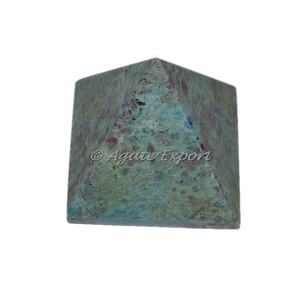 หินบำบัดกึ่งมีค่างานฝีมือหินทับทิมใน kyanite ปิรามิดขนาดเล็กสำหรับการรักษา - Product Image 1