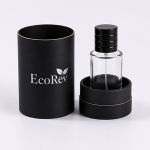 Custom Black Matt Lamination Biodegradable Disposable Paper Tube for Perfume Bottle Packaging Eco-Friendly Material Logo Sticker - Product Image 1