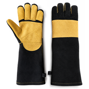 Gants de soudage MIG en cuir de vachette, conçus sur mesure, robustes, avec coutures en Kevlar, doublure ignifuge en Kevlar pour la protection thermique au travail - Product Image 1