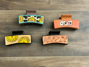 กิ๊บหนีบผมทำมือแบบตะวันตกที่หนีบผมหนังอุปกรณ์เสริมสำหรับผม - Product Image 3