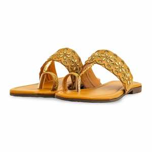 รองเท้าแตะมัสตาร์ดส้นสูงอย่างเป็นทางการของผู้หญิง EC0231 chappal - Product Image 3