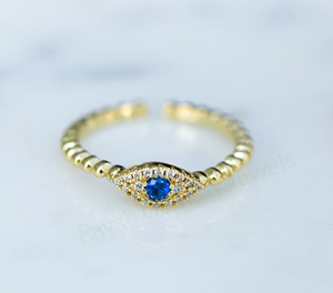 Best Selling 3mm Round Blue Cubic Zirconia Diamond Pave <b>Set</b> Minimalist 925 <b>Silver</b> 18K Gold Plated <b>Ring</b> For Fine Women's Jewelry - Product Image 1