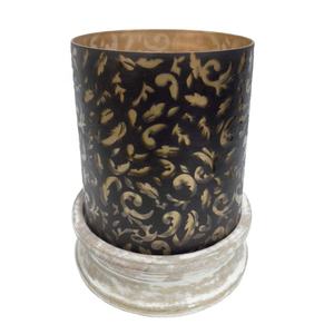 Decoración del hogar madera marfil marrón portavelas Pilar boda decoración hecha a mano personalizada a granel - Product Image 1