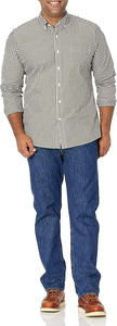100% Cotton Men's Mini Check Business Formal <b>Shirt</b> Stand Collar Anti-Wrinkle Non-Iron Dress <b>Shirt</b> with <b>Tie</b> <b>Dye</b> Technique - Product Image 3