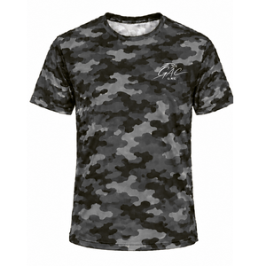 <b>Black</b> Gray Solid 100% Cotton Short Sleeve O-Neck Front Logo Printed Casual Streetwear T-<b>Shirt</b> Quick Dry Breathable Regular Fit - Product Image 1