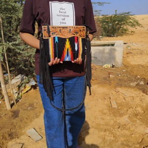 Sac à bandoulière en cuir de vachette naturel Vintage pour femmes petite bandoulière réglable sangle détachable cireuse Crunch chaîne à sangle unique - Product Image 5