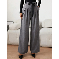 Pantalon drapé asymétrique à boutons ou pantalon asymétrique à taille large style coréen