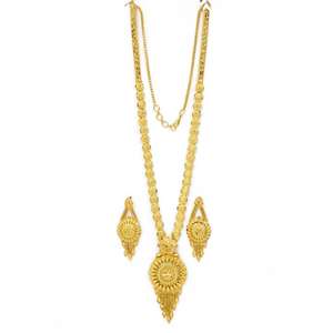 Collares Largos Chapados en Oro Micro de 14K, 18K, 24K al por Mayor, Joyería India con Diseño Floral, Joyería de Moda de Latón Relleno de Oro - Product Image 3