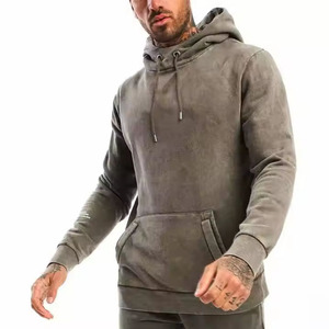Ensemble de survêtement gris à capuche pour homme, manches longues, couleur unie, sweat-shirt et pantalon décontractés avec poches latérales, vêtements d'automne - Product Image 5