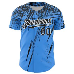 Maillot de baseball personnalisé à manches courtes, uniforme d'équipe entièrement boutonné, antibactérien, en coton biologique, pour été, printemps et hiver - Product Image 2