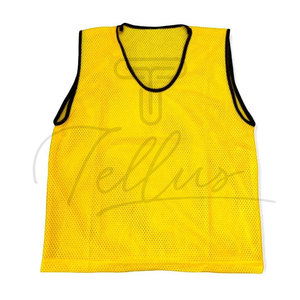 Yellow <b>Mesh</b> Training Vest Unisex Sleeveless Breathable Sports Vest Adult All Seasons Regular Fit Solid Color Polyester - Product Image 1