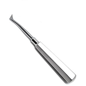 Élévateur dentaire manuel en acier inoxydable 27 L, certifié CE Classe I, avec poignée ergonomique argentée, instrument à main fabriqué au Pakistan - Product Image 1