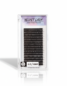 Velours noir mat Forever J fait à la main Extensions de cils classiques naturels Fibre PBT coréenne de la plus haute qualité Texture douce 0.12 Curl - Product Image 1