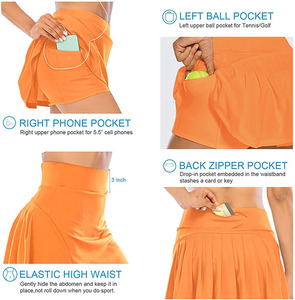 Jupes de sport taille haute pour la gym et l'entraînement, vente directe d'usine, fabrication artisanale, tissu extensible 4 directions, respirant, pour femmes - Product Image 2