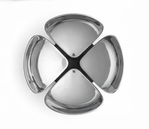 Frutero pulido brillante de aluminio con soporte de Base antiguo decorativo Cuenco de lujo Cuenco de servicio moderno Diseño único - Product Image 5