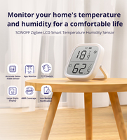 Capteur de température et d'humidité Zigbee SONOFF SNZB-02D avec écran LCD, surveillance en temps réel, alerte maison intelligente
