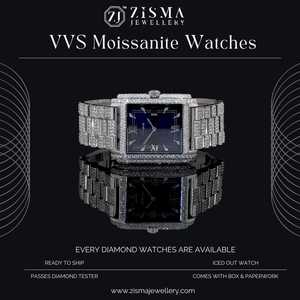 คลาสสิก VVS ได้รับการรับรอง Moissanite รอบตัดเพชรนาฬิกาทำขึ้นสำหรับผู้ชาย epitomizing แถวหน้าของแฟชั่นฮิปฮอป - Product Image 5