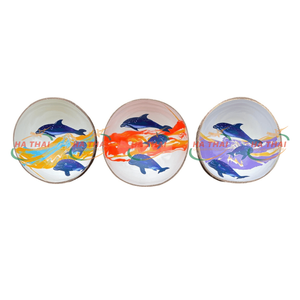 Achat en gros de bols en noix de coco écologiques, vaisselle en laque, artisanat vietnamien fait à la main, articles de cuisine décoratifs, directement de l'usine - Product Image 3