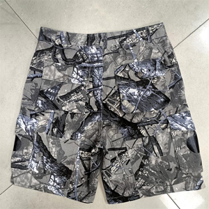 Shorts pour hommes en toile unie, design décontracté et personnalisé, écologiques, respirants, imperméables, coupe-vent, taille haute avec cordon de serrage - Product Image 2