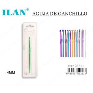 Uncinetto Ilan 4 mm in alluminio verde per lavori a maglia e artigianato - Product Image 3