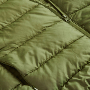 New Arrival 2026 New Style Bubble Canvas Puffer <b>Jackets</b> High Quality Winter Wear Front Logo in Stock <b>Men's</b> Olive Green Hooded - Product Image 3