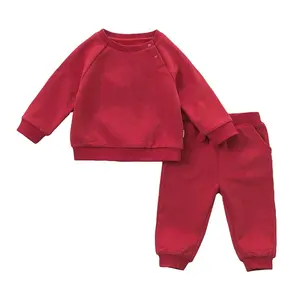 Зимняя одежда для маленьких мальчиков, комплект из двух предметов с капюшоном, детская одежда с длинным рукавом DHL, повседневный выбор сумок, хлопок Fedex OEM