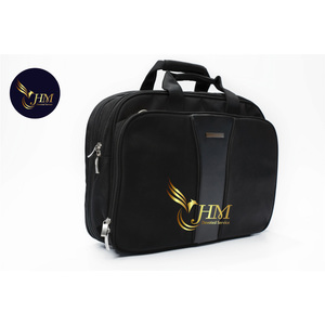 Hien Minh Custom Logo Waterproof Polyester Laptop Bag Durable Zipper <b>Multifunction</b> Unisex for Business Office Travel Use - Product Image 2