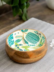 Bol de service en bois émaillé au design très demandé, bol à salade en bois émaillé, bol en bois de manguier, bol en bois d'acacia, prix de gros direct usine - Product Image 3