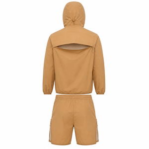 Ensemble de survêtement coupe-vent pour homme OEM, veste et short en nylon Ripstop, ensemble de vêtements de sport pliable pour voyage, fournisseur en gros - Product Image 3