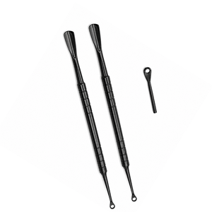MANAN INSTRUMENTS Juego de Empujadores de Cutículas de Acero Inoxidable de Doble Punta, Reutilizables, para Manicura Artística y Uso en Salón - Product Image 2