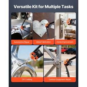 Kit de 230 rivets aveugles avec pistolet à rivets, 5 embouts interchangeables, 5 forets, manuel, pour métal, automobile, bricolage domestique - Product Image 6