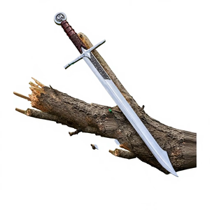 Espada Medieval con Hoja de Acero Inoxidable, Mango Envuelto en Cuero y Cruz de Protección, Espadas en Venta a Precio Razonable - Product Image 1