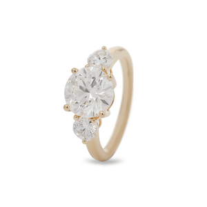 แหวนเพชรเม็ดกลมและทรงบาแกตต์ 2.5 กะรัต แบบสั่งทำพิเศษ ทอง 14k คุณภาพสูง เพชรเพาะเลี้ยงในห้องปฏิบัติการ พร้อมใบรับรอง IGI สำหรับเจ้าสาว ขายส่ง - Product Image 4