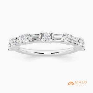 Anillo de Eternidad de Lujo de Plata de Ley 925 con Moissanita, Anillo de Compromiso con Corte Marquesa, Regalo de Aniversario para Mujer - Product Image 1