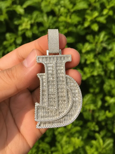 Mens 925 <b>Silver</b> Moissanite Letter D Pendant Iced Brilliant Cut <b>Initial</b> <b>Necklace</b> Luxury Statement Alphabet Jewelry Bezel Setting - Product Image 5