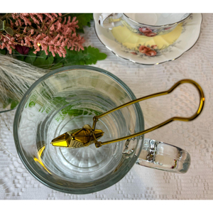 Stainless Steel Star Design Reusable Funnel Tea Infuser With Long Handle Gold Color Coffee Tea & Espresso <b>Kitchen</b> <b>Accessories</b> - Product Image 6