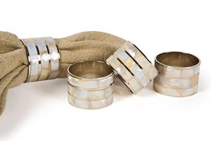 Elegant Design Brass MOP Napkin Ring Metal Napkin Ring With MOP Inlay Stainless steel Napkin Ring At Factory Wholesale Price - Product Image 4